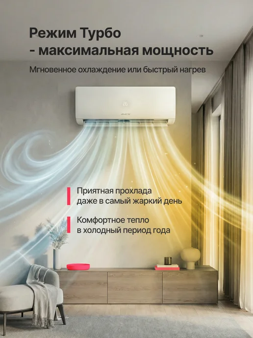 AVEX Инверторная сплит-система SKY i-18 кондиционер для дома, голубой, фото 5