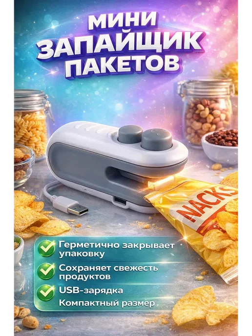 луч333 Запайщик пакетов, черный