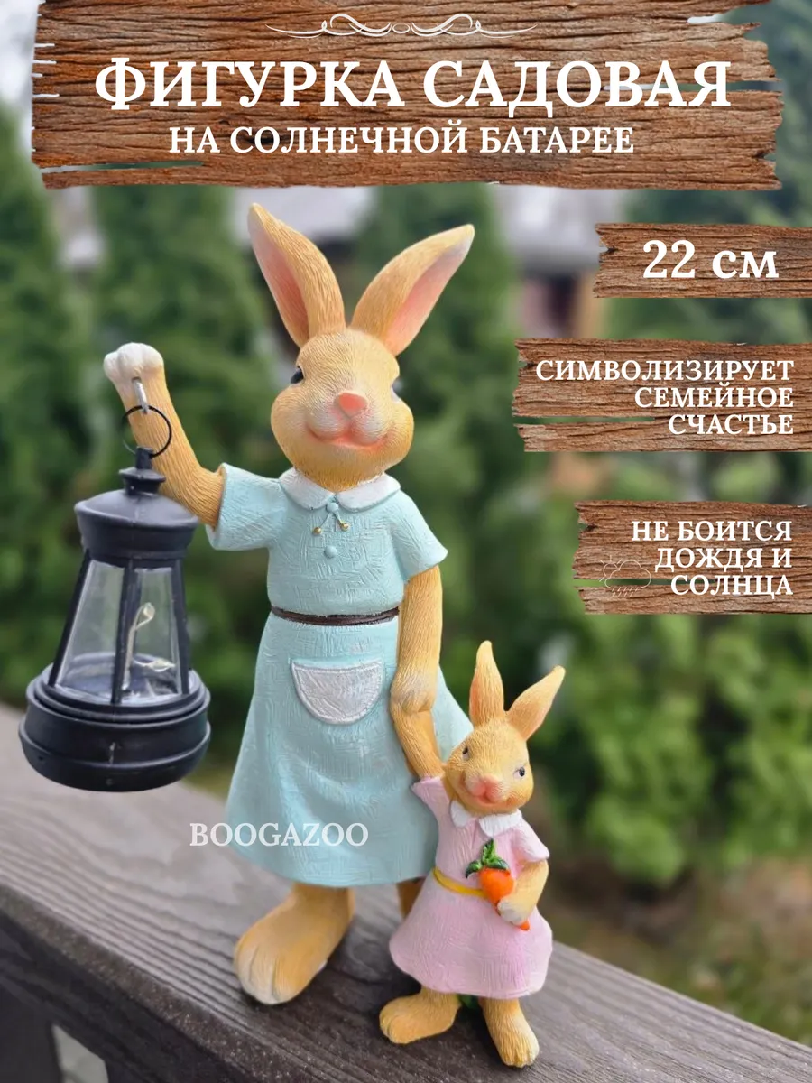 Садовая фигурка на солнечной батарее