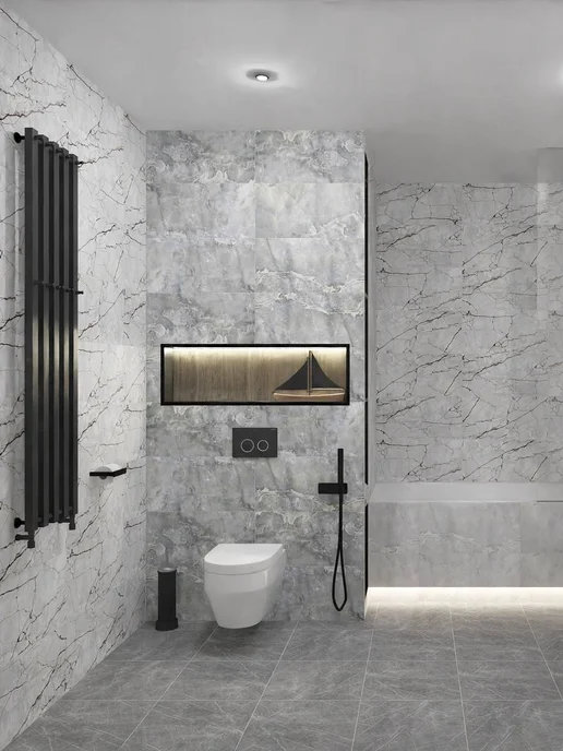 Beryoza Ceramica Плитка на пол в ванную керамическая 42х42см, серый, фото 7