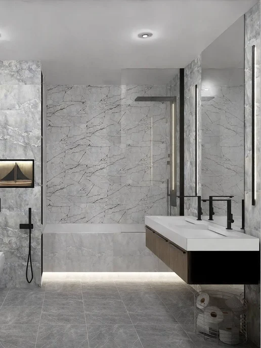 Beryoza Ceramica Плитка на пол в ванную керамическая 42х42см, серый, фото 8