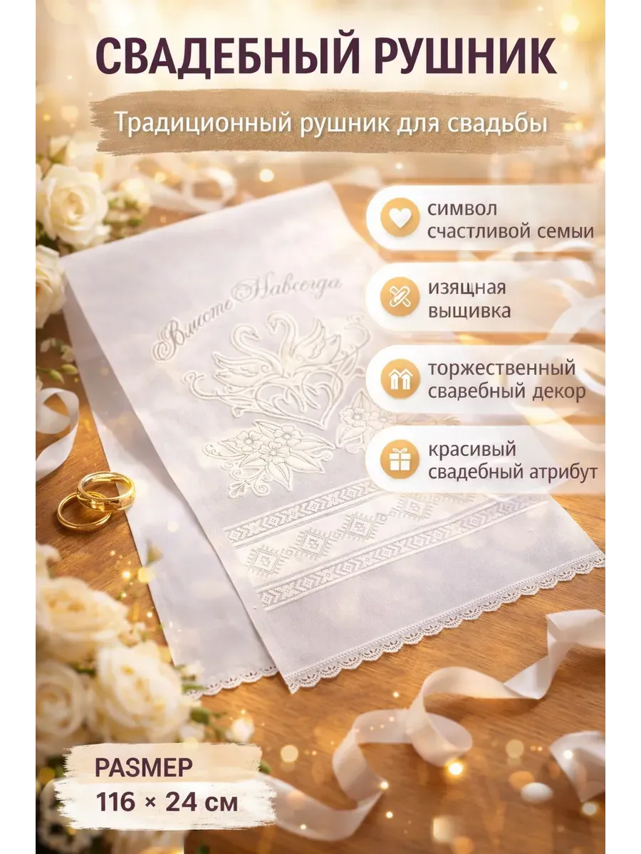 Свадебные рушники для каравая