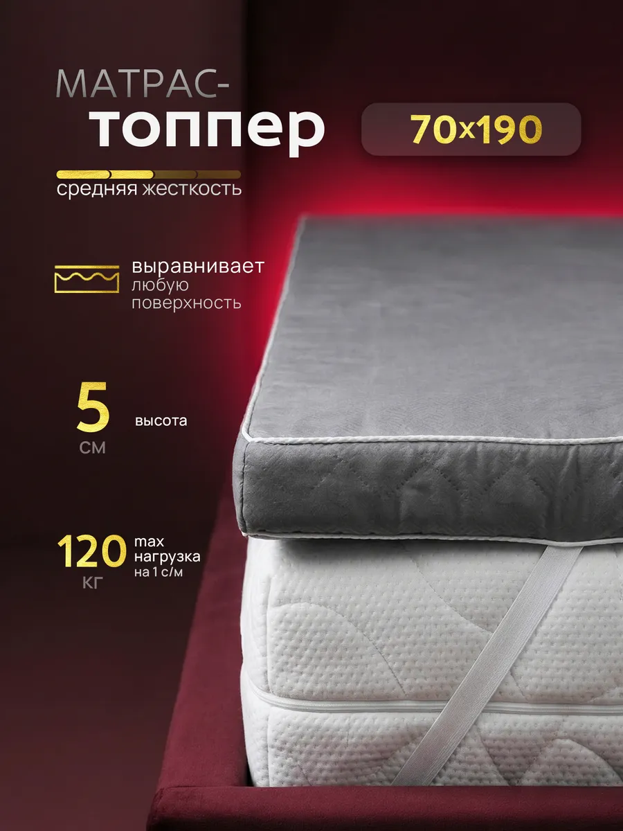 Матрас топпер 70х190 см