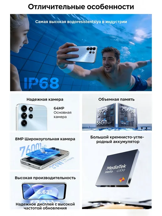 Смартфон DOOGEE B10 Pro 8/256 ГБ, черный, фото 3