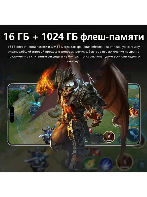 Смартфон VOVE Reno10 Pro 1/1024 ГБ, синий, фото 6