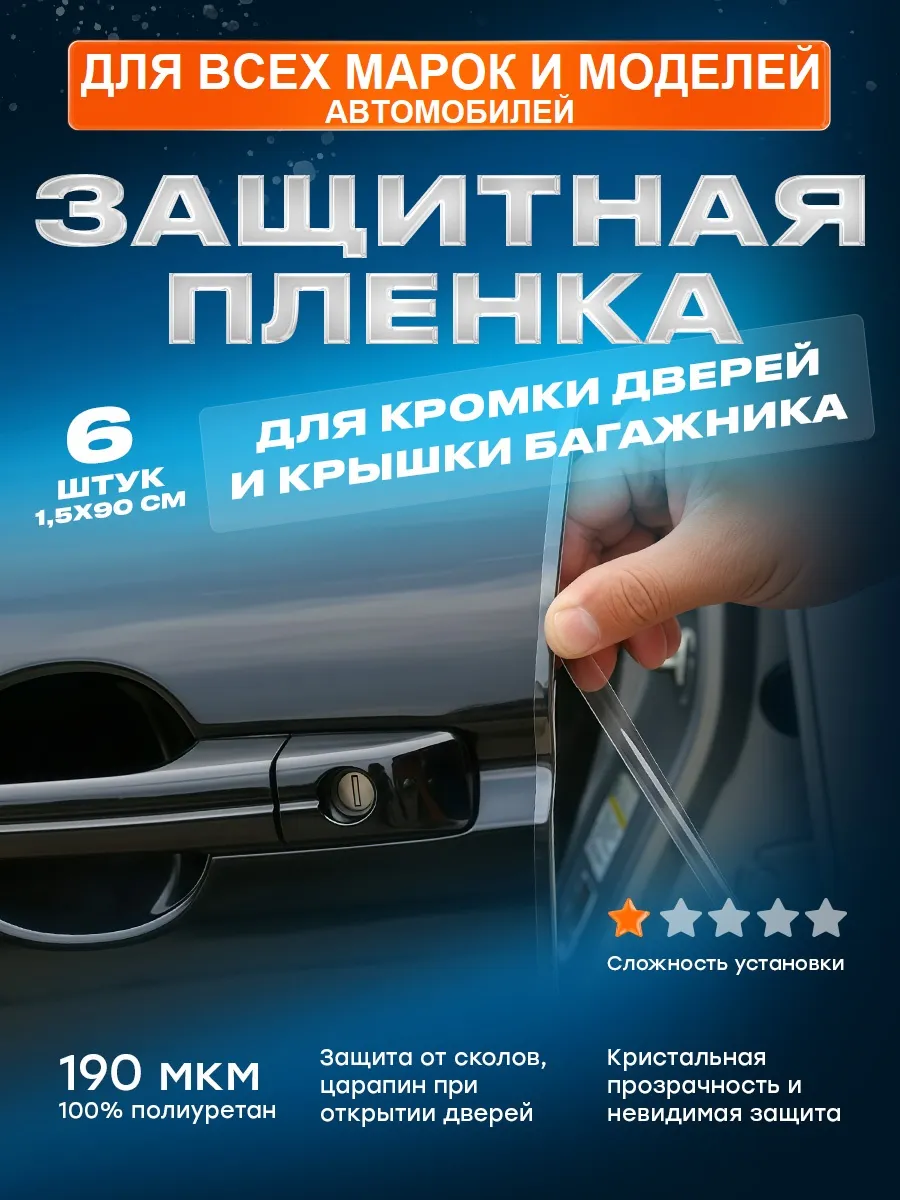 Бронепленка для авто защита кромки дверей автомобиля