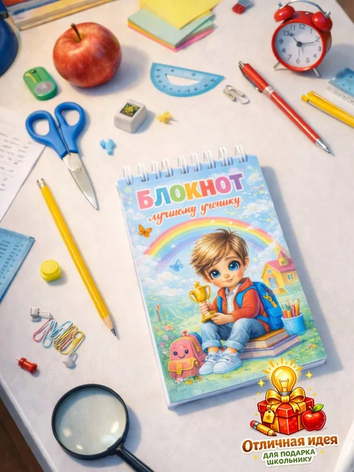 ПК ФРЕГАТ Канцелярский подарочный Набор Школьника на последний звонок!, голубой, фото 2