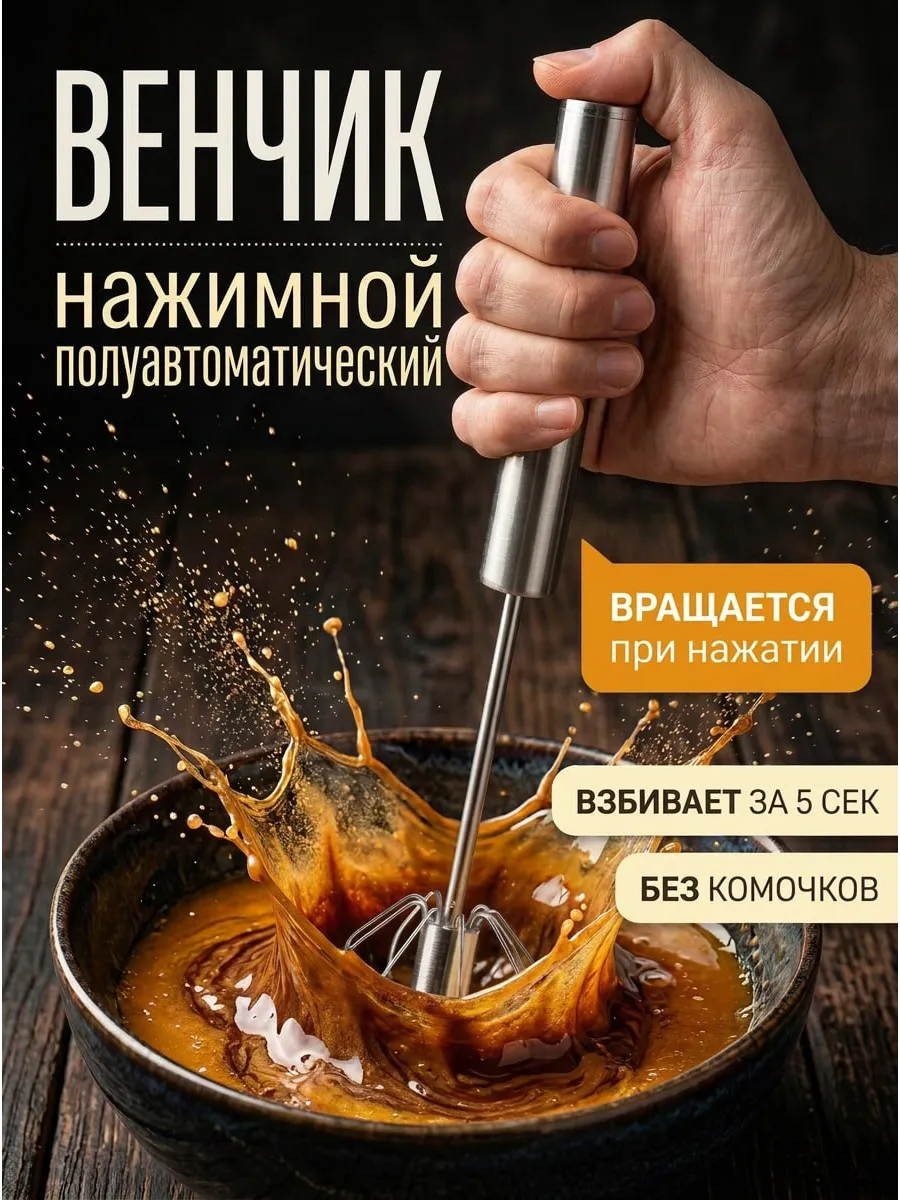 Венчик для взбивания ручной нажимной