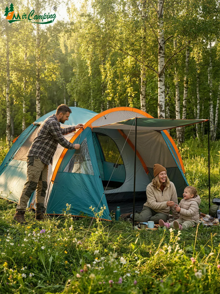 Палатка туристическая 4 местная с тамбуром Mir Camping - фото 2