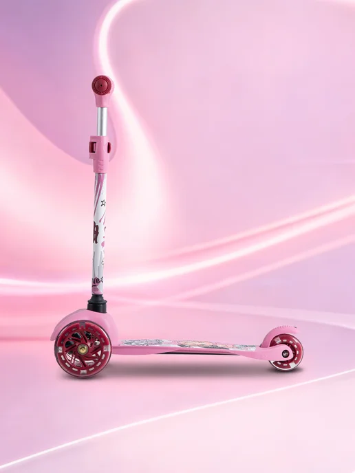 RUSH ACTION Самокат детский 3-колесный, белый, фото 6