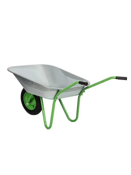 СИБРТЕХ Тачка садовая усиленная на колесах, 200 кг, 120 л, 90 кг, 65 л, фото 7