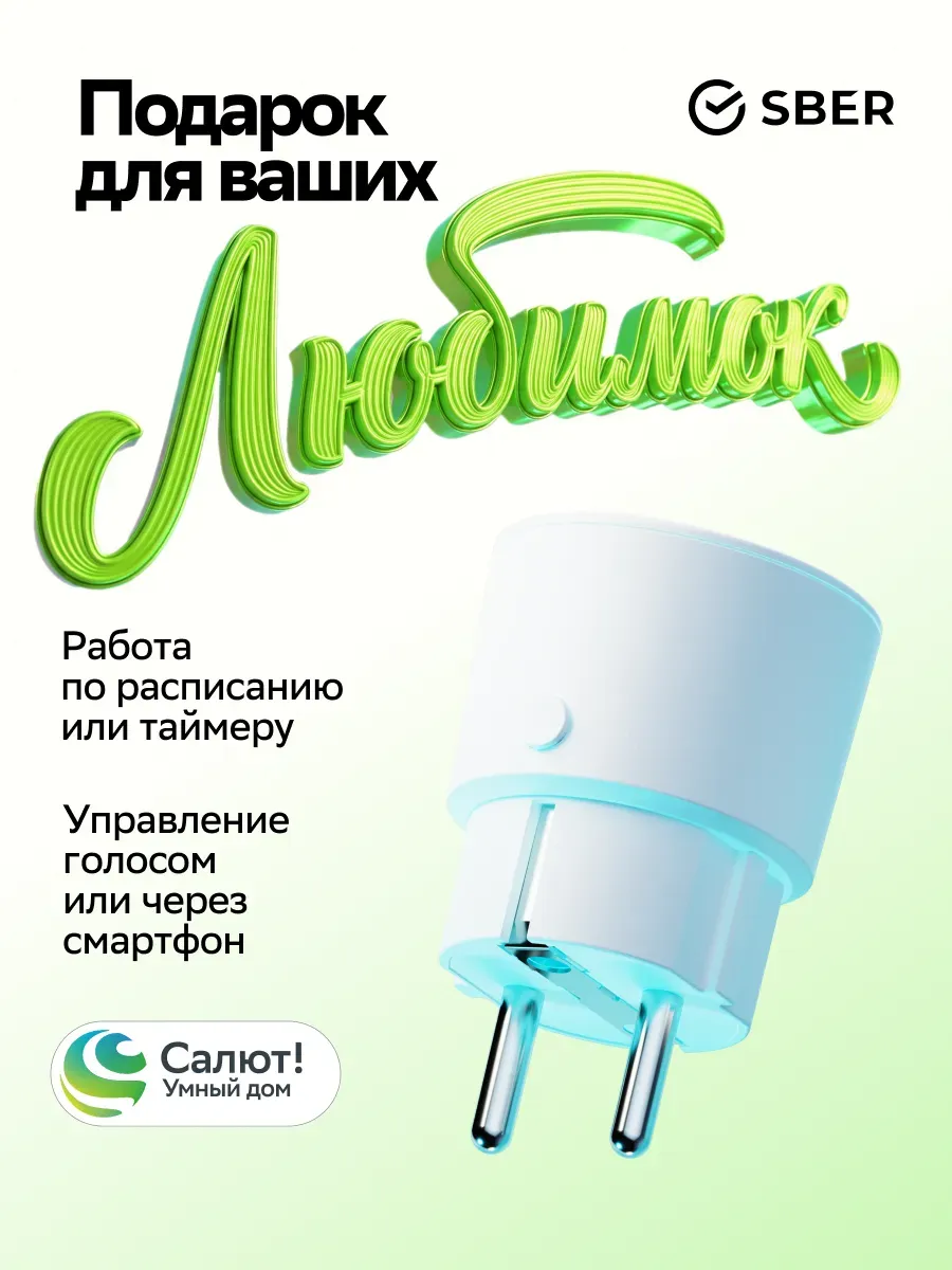 Умная розетка SBDV-00123W, Белый