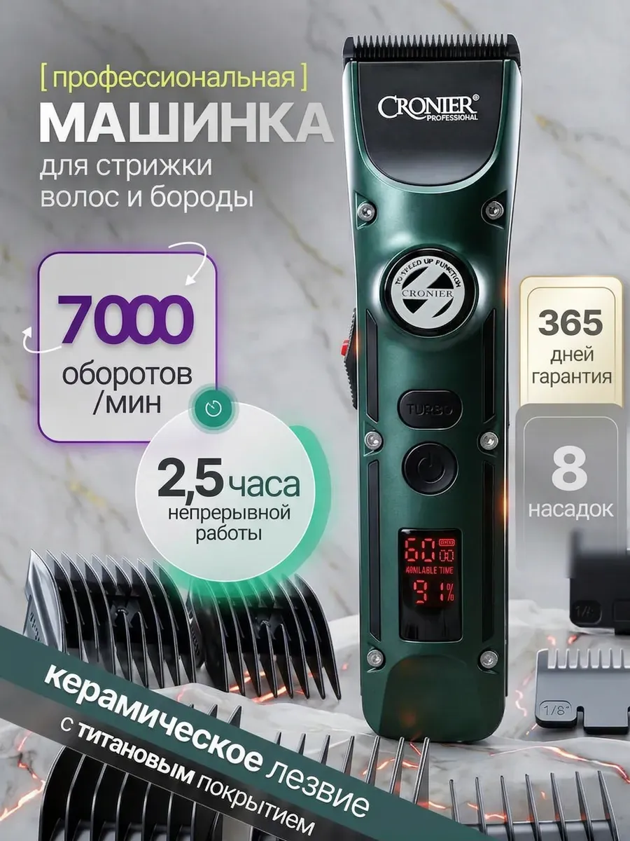 Профессиональная машинка для стрижки волос мужская