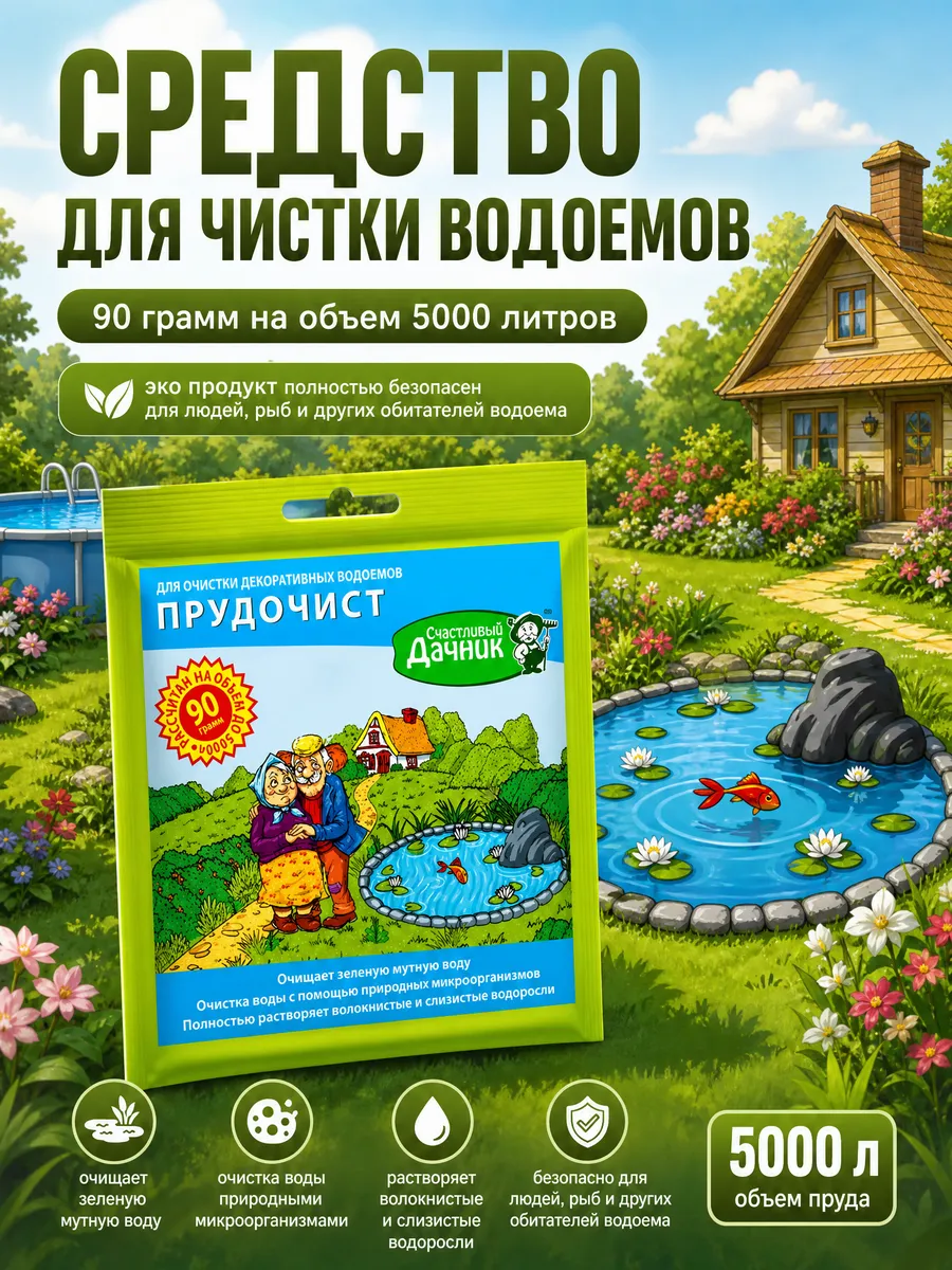 Средство для чистки декоративных прудов, 90 г
