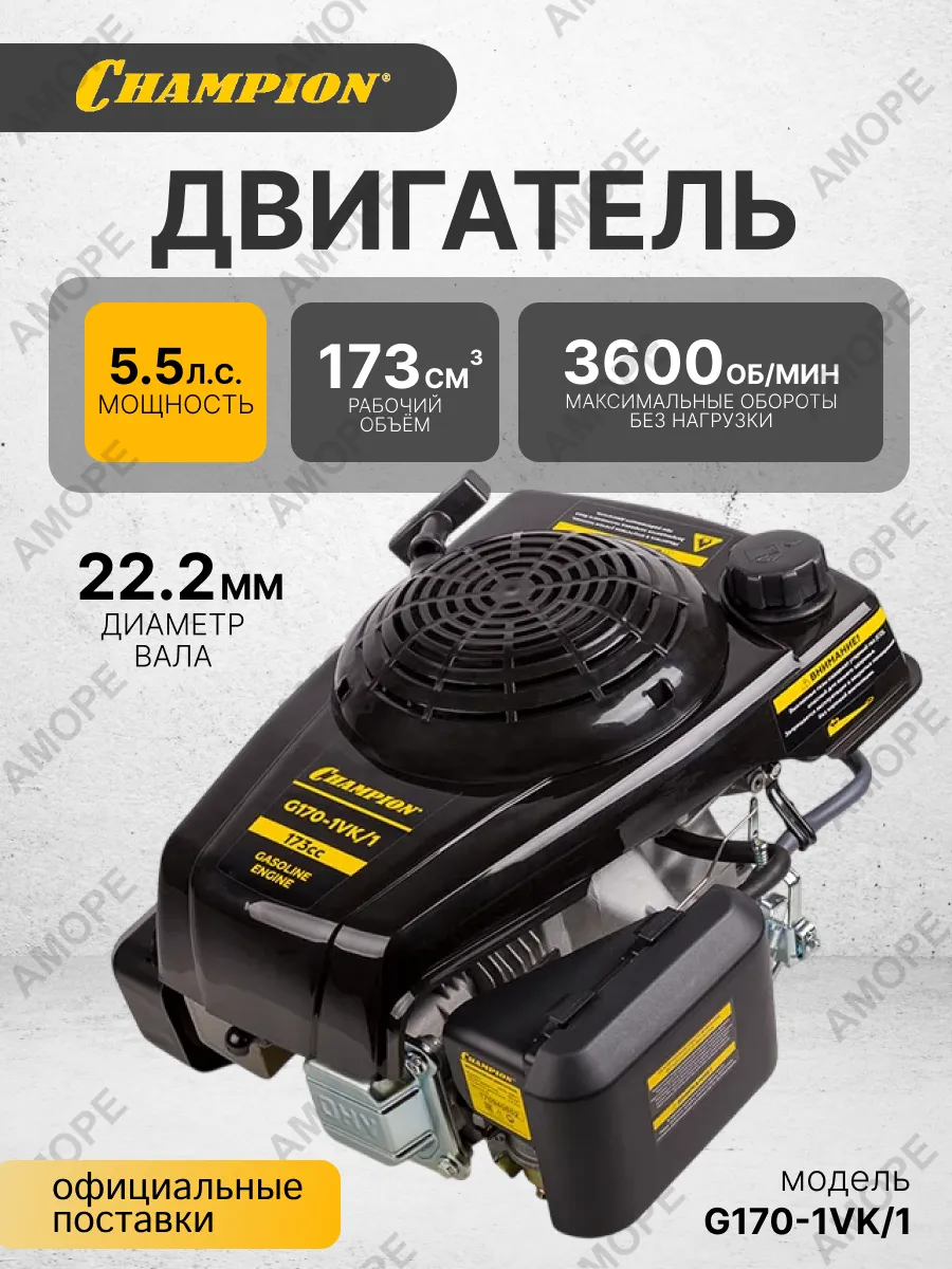Двигатель бензиновый G170-1VK/1 (5,5 л.с.) для газонокосилок