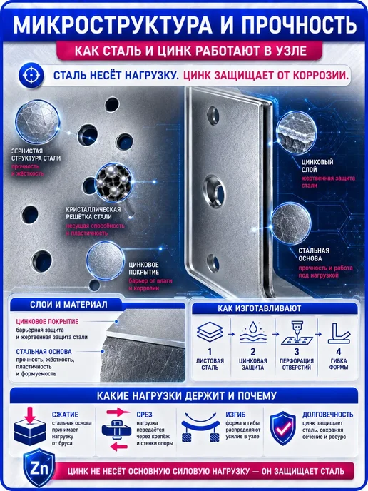 СтальКрепеж Опора бруса 100х100мм, открытая OBR R (10 шт), 10 шт, фото 6