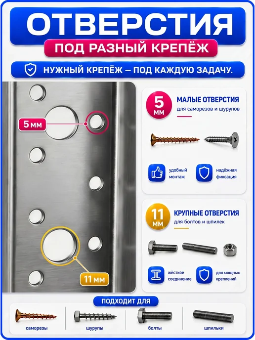 СтальКрепеж Опора бруса 150х150мм открытая OBR R (10 шт), 150x150 мм, 10 шт, фото 5