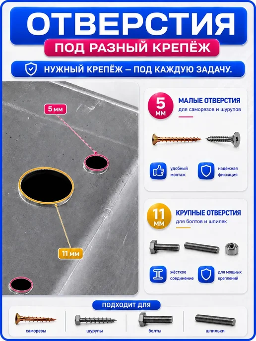 СтальКрепеж Опора бруса 50х100мм, открытая OBR R (10 шт), 10 шт, фото 5