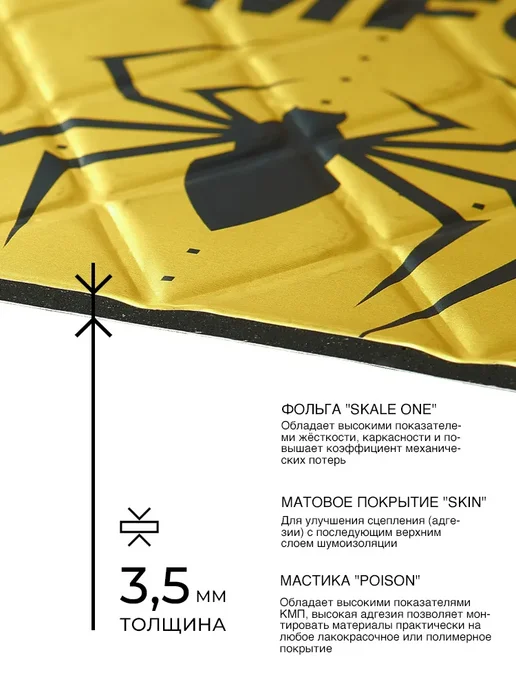 Comfortmat BLOCKSHOT GEN 2 Шумоизоляция для автомобиля толщина 7мм, вариант, фото 3