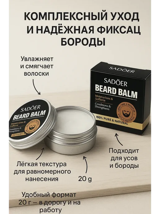 Noza26 Воск для укладки усов и бороды 20 мл, !, 20 мл, фото 2