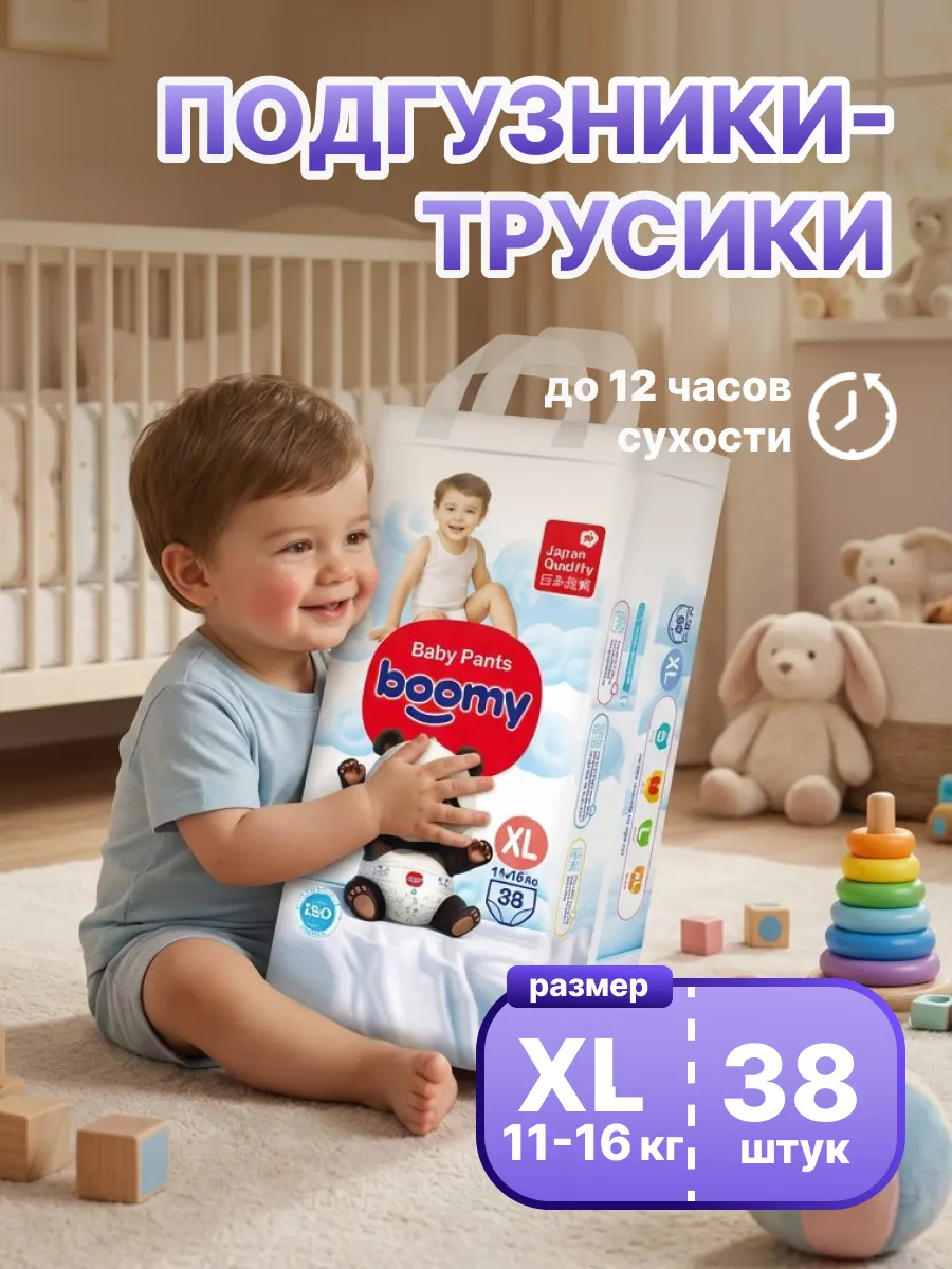 Подгузники 5 размер дышащие XL 11-16 кг 38шт