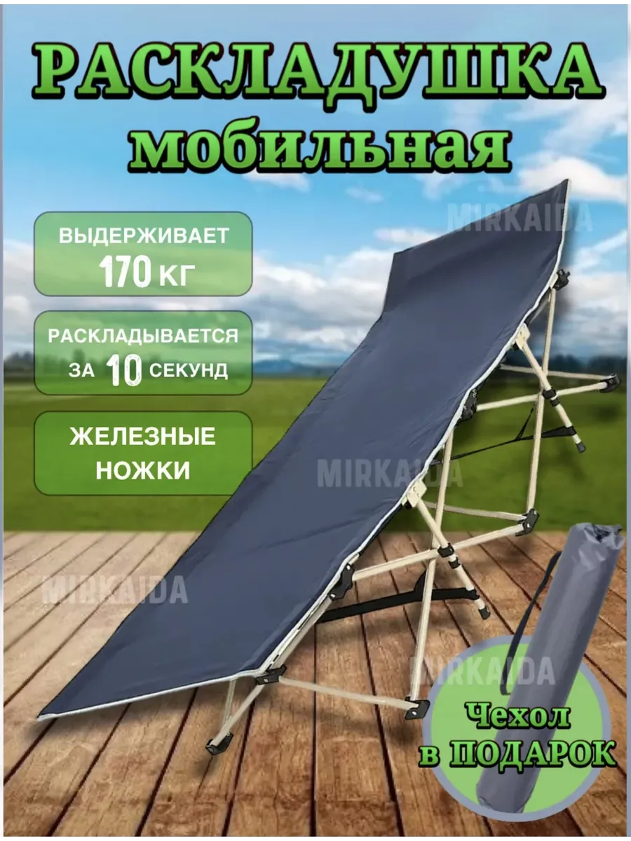 Раскладушка туристическая кровать раскладная