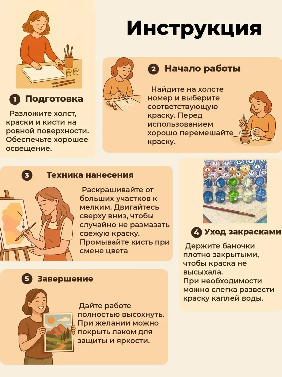 Картина по номерам - Грифон и лунный лес — фотография 5