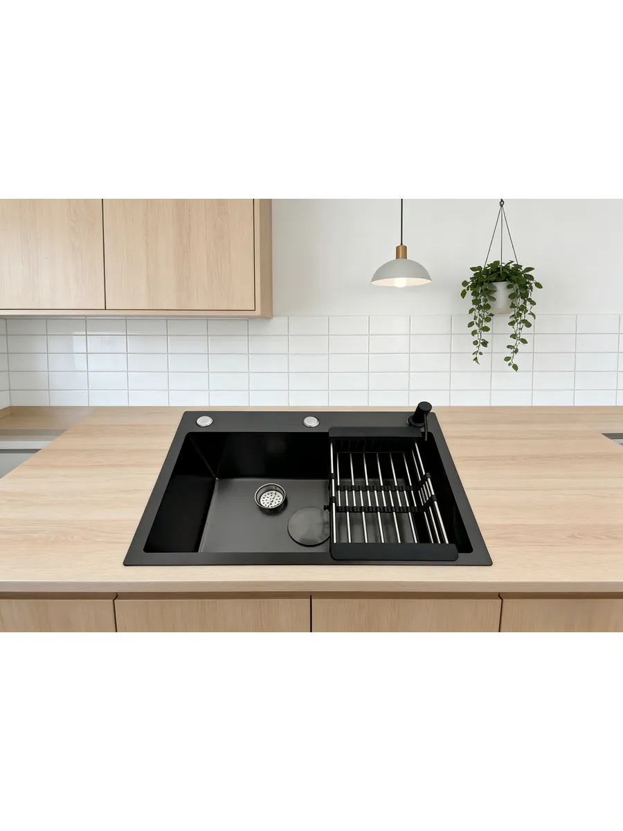 Мойка для кухни нержавейка, раковина с нано покрытием