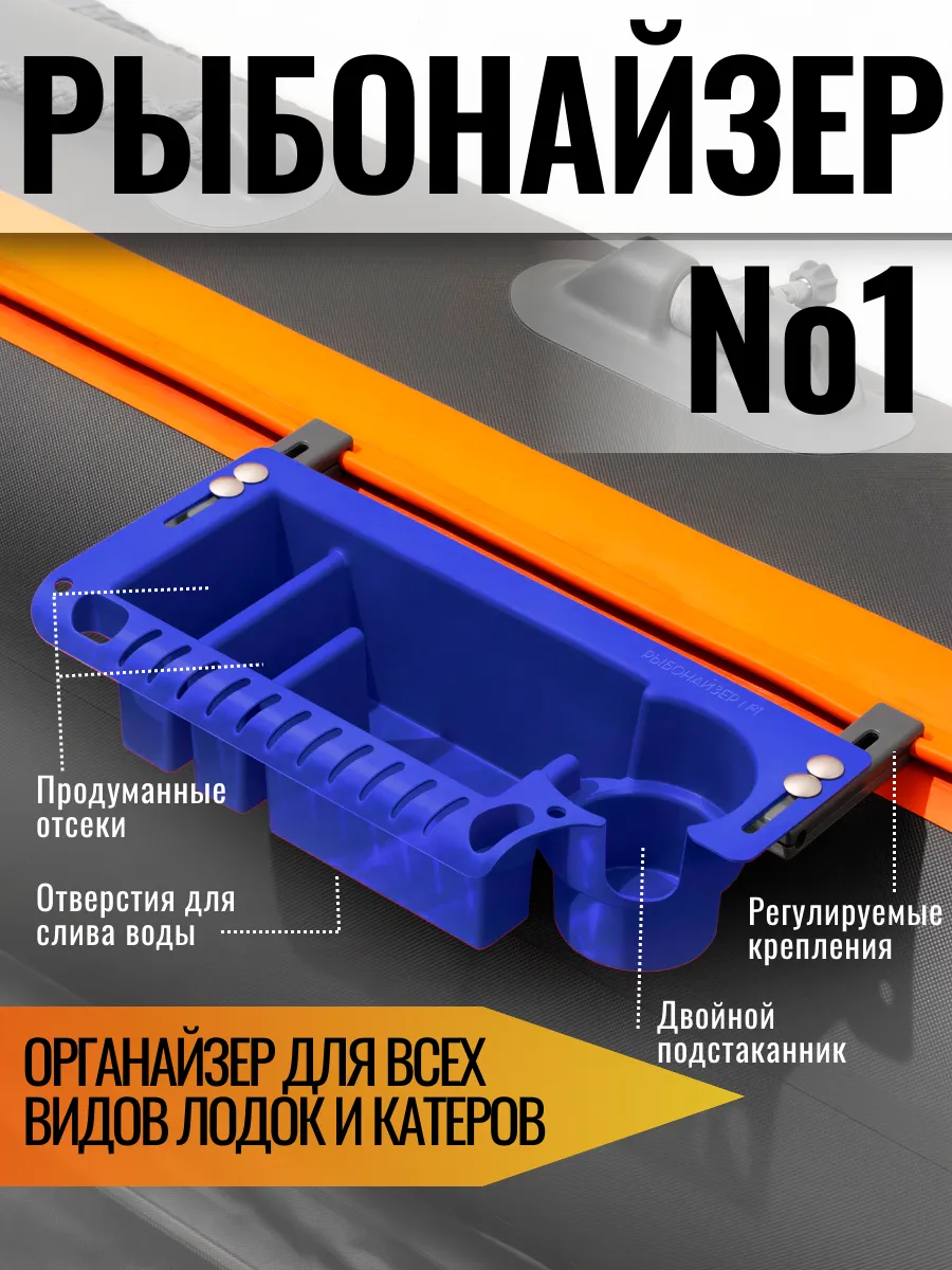Органайзер в лодку ПВХ синий на ликтрос и т-паз