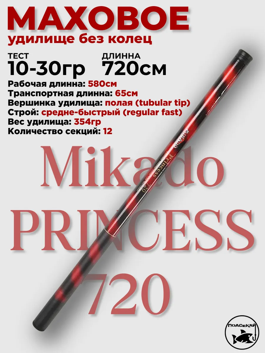 Удилище телескопическое Mikado PRINCESS 720 (Маховое)