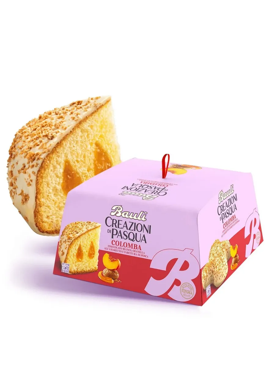 Кулич (Кекс) Bauli Colomba со вкусом персика 750г, Италия
