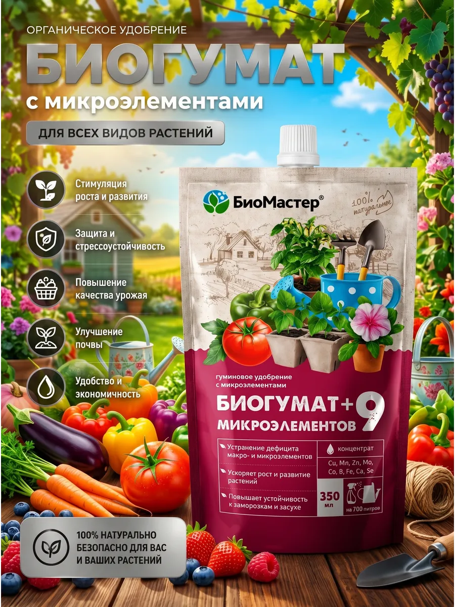 Биогумат +9 микроэлементов 350 мл.