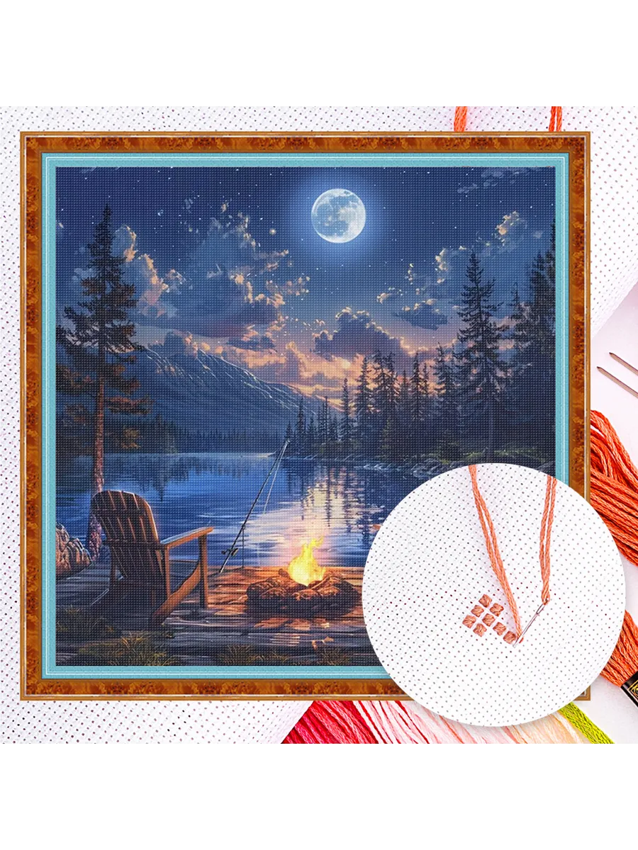 Набор для вышивки Castle 14CT 40x40 см для декорa DIY