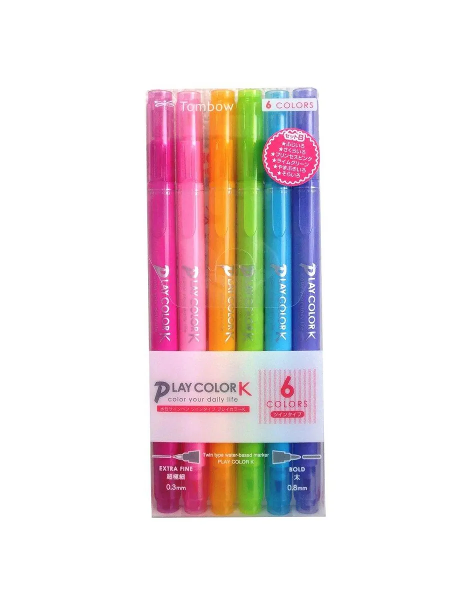 Набор маркеров Tombow Play Color K, 6 цветов