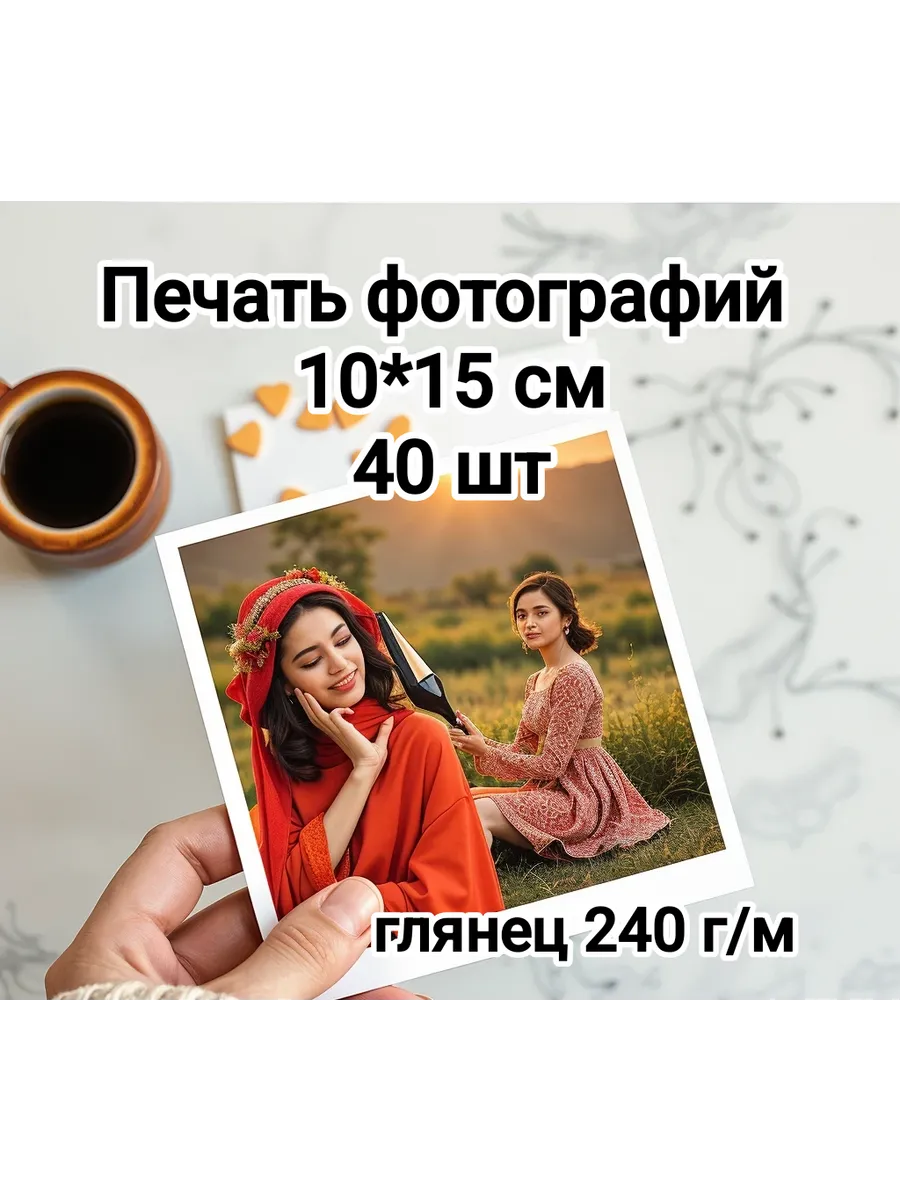 Печать фотографий 10*15 см 40 шт