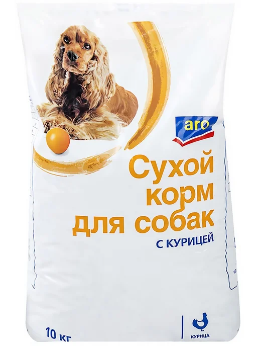 Сухой корм ARO для собак, курица, 10 кг