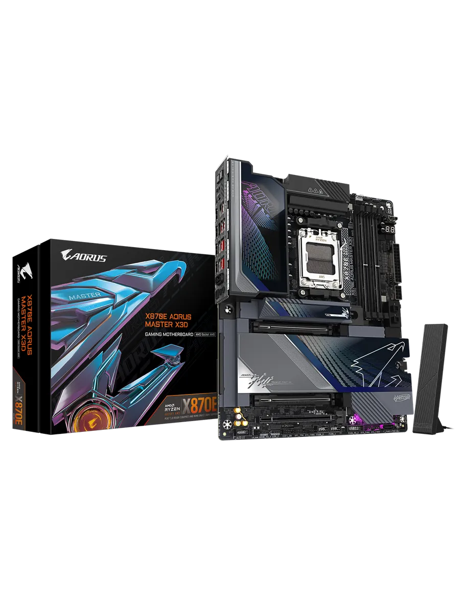Материнская плата X870E MASTER X3D AM5 AMD X870E ATX R AORUS 796417334 купить за 49 722 ₽ в интернет‑магазине Wildberries