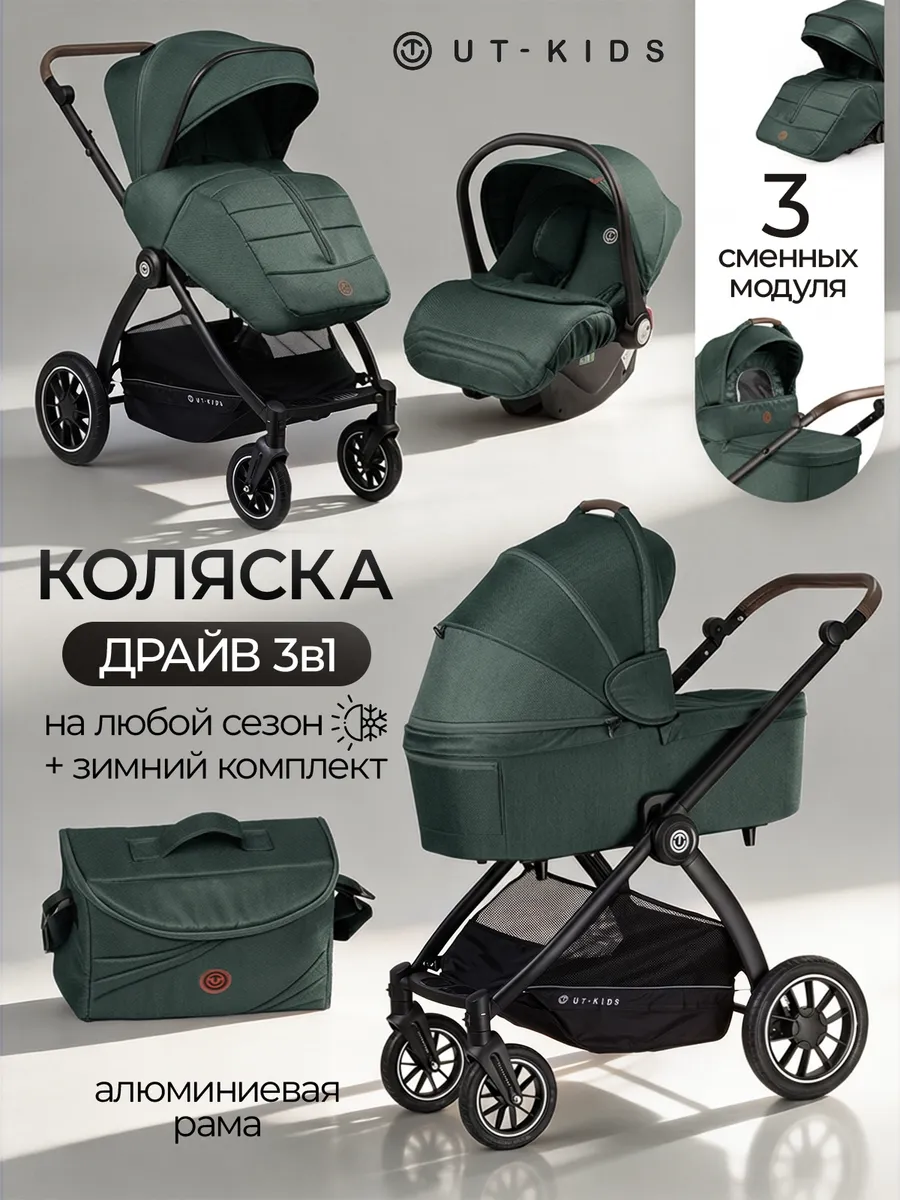 Коляска для новорожденных 3 в 1 модульная