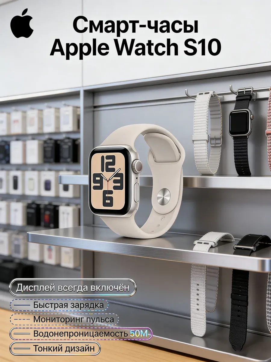 Смарт часы детские S10 с родительским контролем Apple 889689025 купить за 11 500 ₽ в интернет‑магазине Wildberries