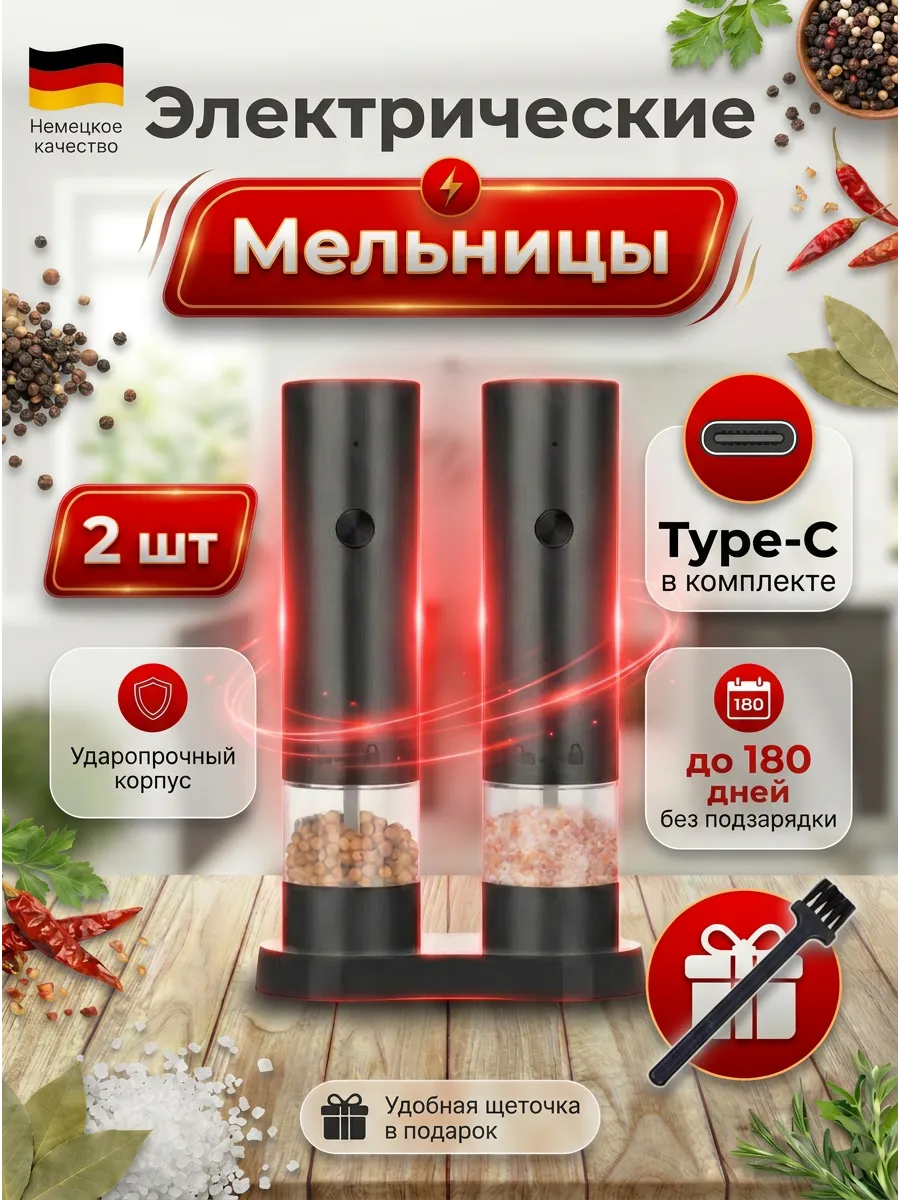 Электрические мельницы для соли и перца