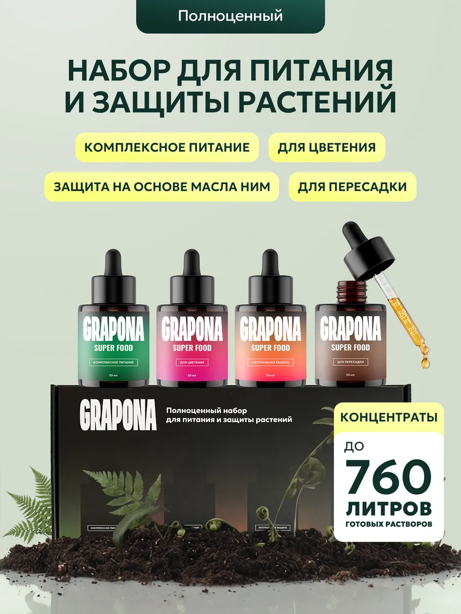 Набор концентратов для ухода за комнатными растениями