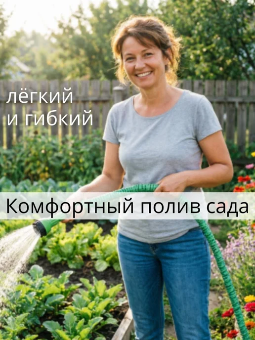 Шланг садовый силиконовый в тканевой оплётке 10–30 м, 30 м, фото 5