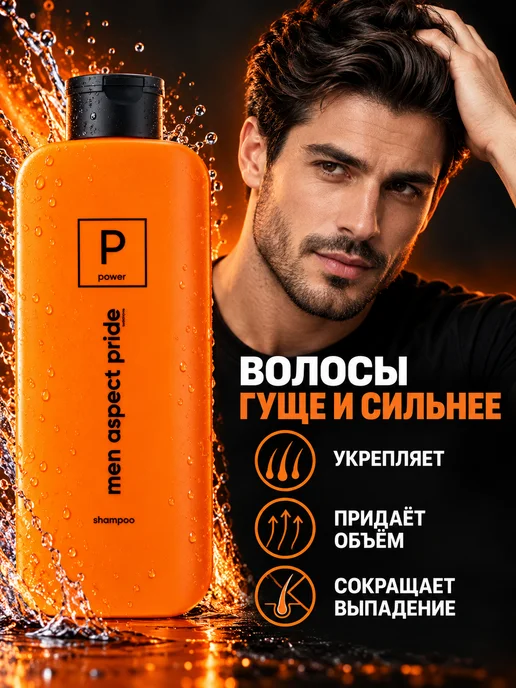 MODUM Шампунь для волос мужской MEN ASPECT PRIDE Power, 400 мл, фото 2
