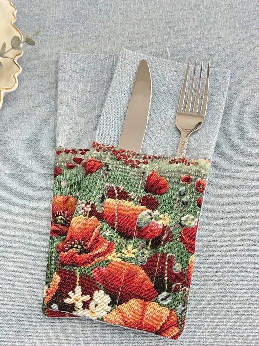 GOBIHOME BASIC Конверты для сервировки Маков цвет 11х25 см 2 шт, 11x25 см, 2 шт, фото 8