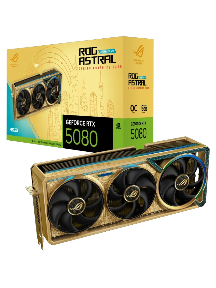 Видеокарта ROG Astral GeForce RTX 5080 Dhahab CORE OC, 16 ГБ
