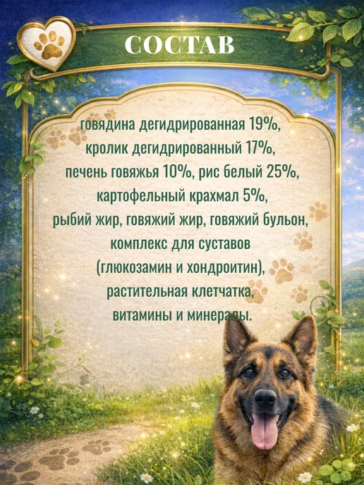 Сухой корм Drive Dog Hunting Dogs для собак, говядина, кролик, 15 кг, фото 2
