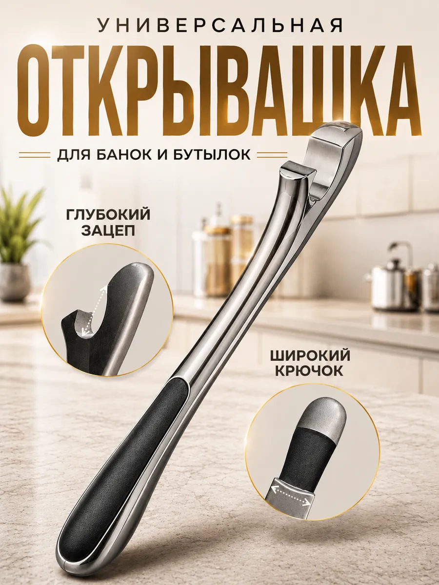 Универсальная открывашка для банок и бутылок