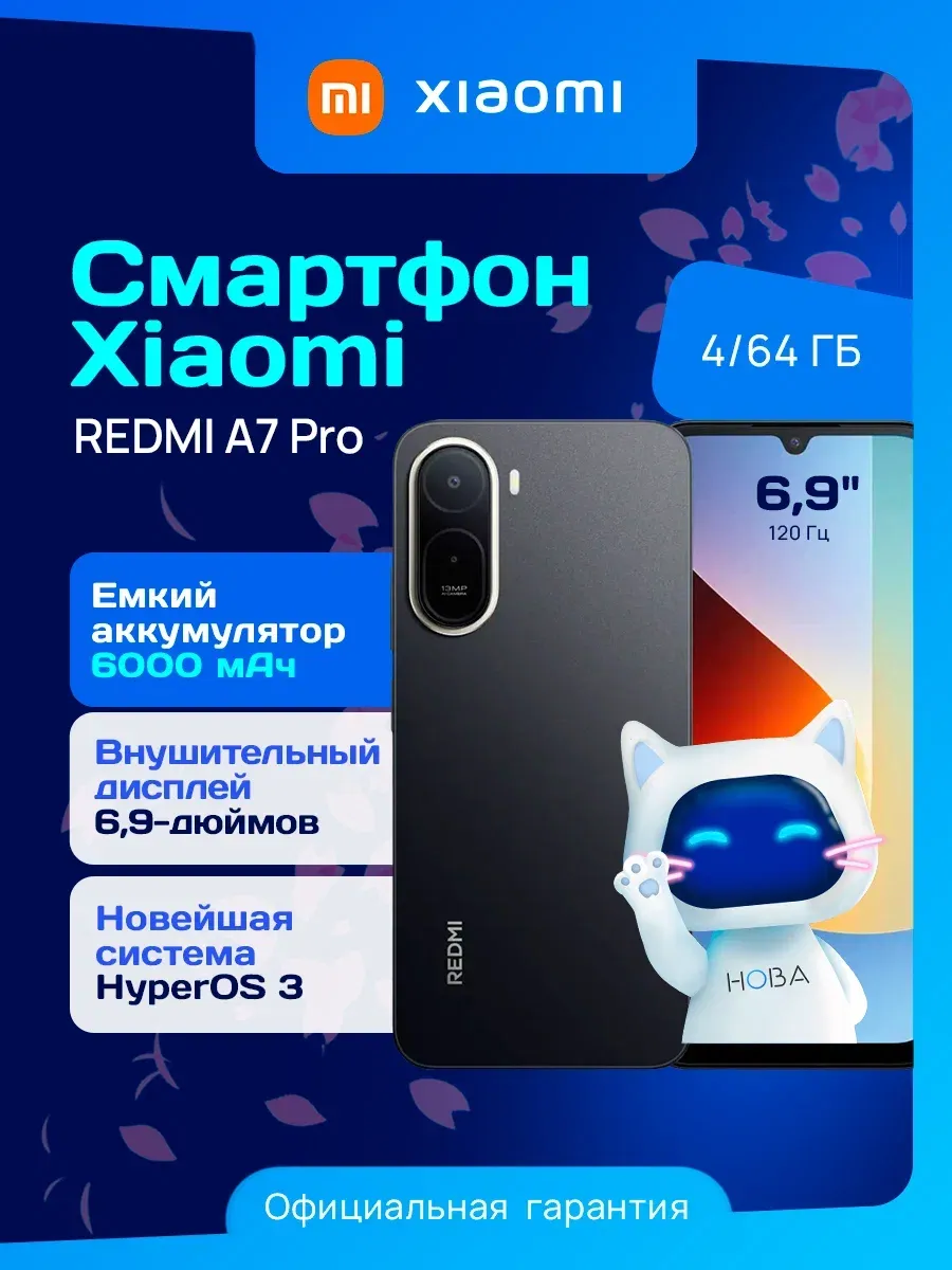 Смартфон REDMI A7 Pro 4/64 ГБ черный Ростест (EAC)