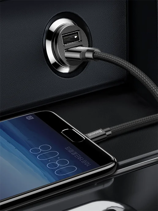 Baseus Зарядка в прикуриватель в машину USB для телефона, вариант, фото 4