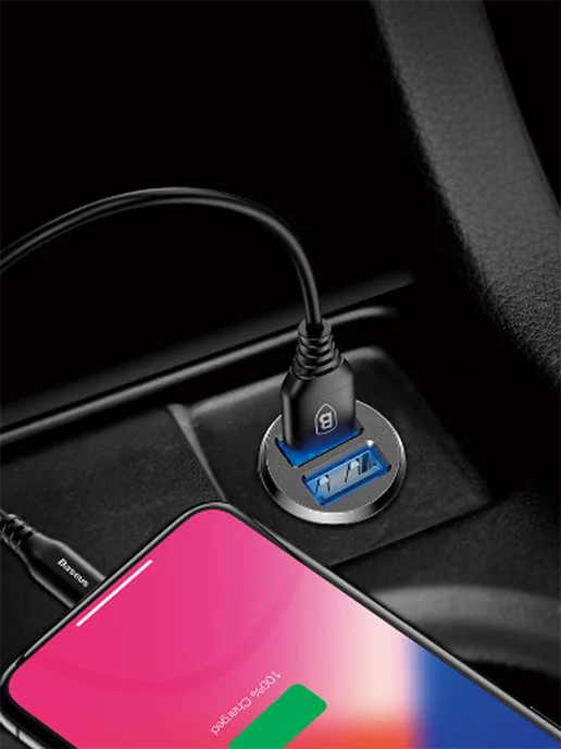 Baseus Зарядка в прикуриватель в машину USB для телефона, вариант, фото 6